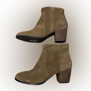 J. Jill Brown Leather Suede Ankle Booties Size 8